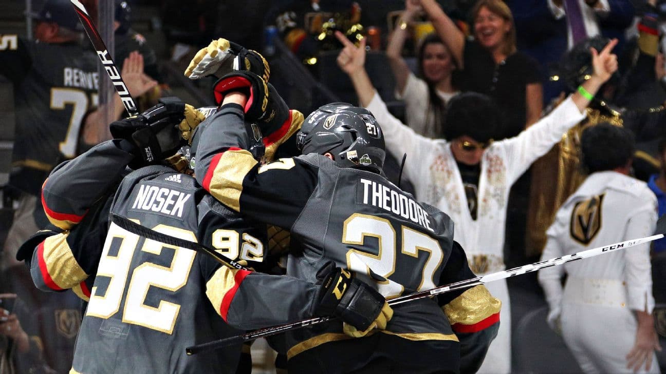 Vegas Golden Knights celebration hero visual